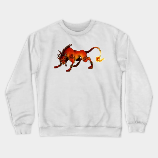 Final Fantasy VII - Red XIII Crewneck Sweatshirt by thethirddriv3r